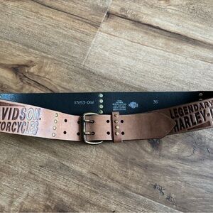 Harley-Davidson Tan Leather Belt Bag